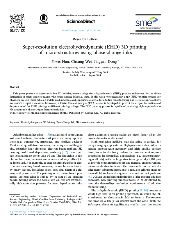 (PDF) Super-resolution electrohydrodynamic (EHD) 3D printing of micro ...