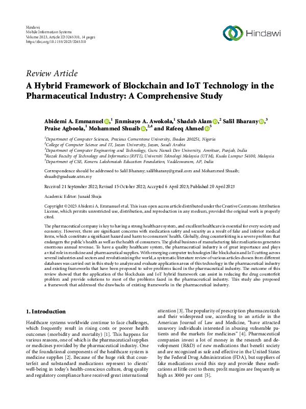 (PDF) A Hybrid Framework of Blockchain and IoT Technology in the ...