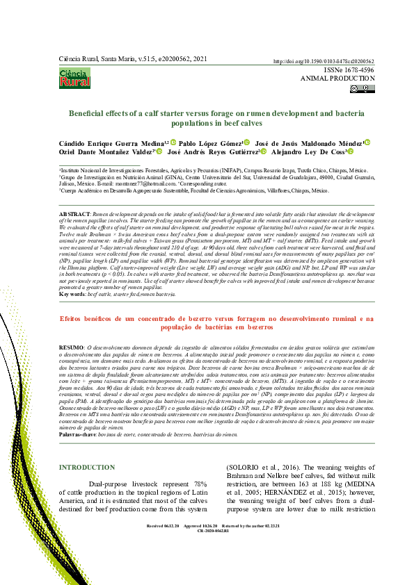 (PDF) Beneficial effects of a calf starter versus forage on rumen ...