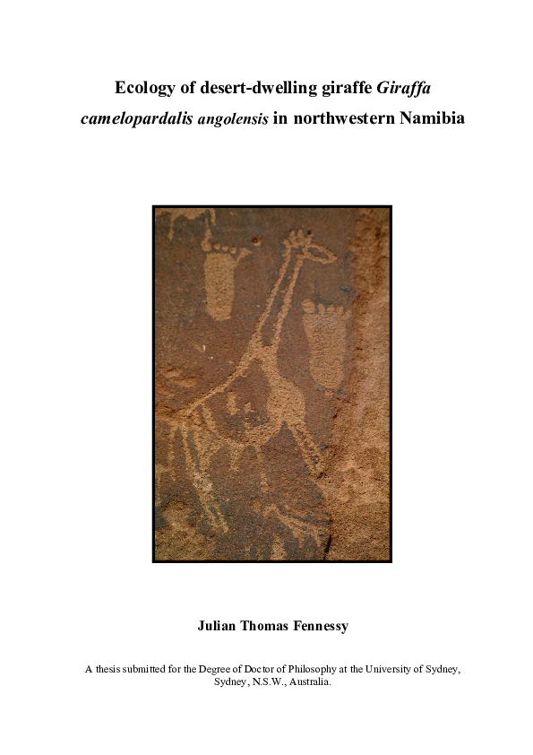 (PDF) Ecology of desert-dwelling giraffe Giraffa camelopardalis ...