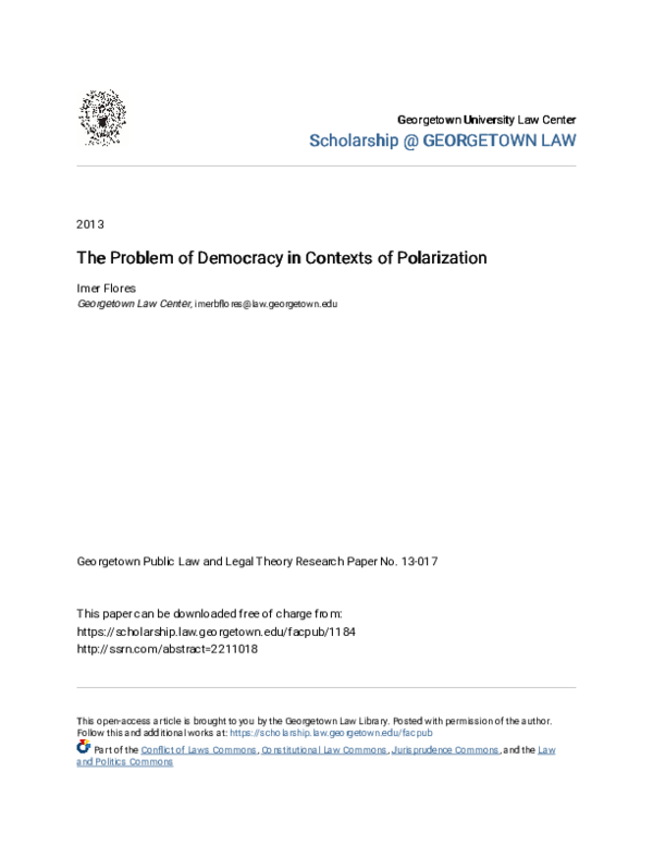 (PDF) The Problem of Democracy in the Context of Polarization