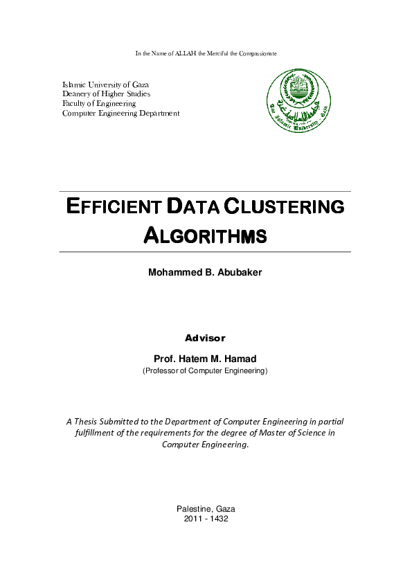 (PDF) Efficient Data Clustering Algorithms image.