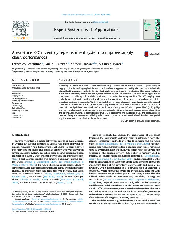 (PDF) A real-time SPC inventory replenishment system to improve supply ...