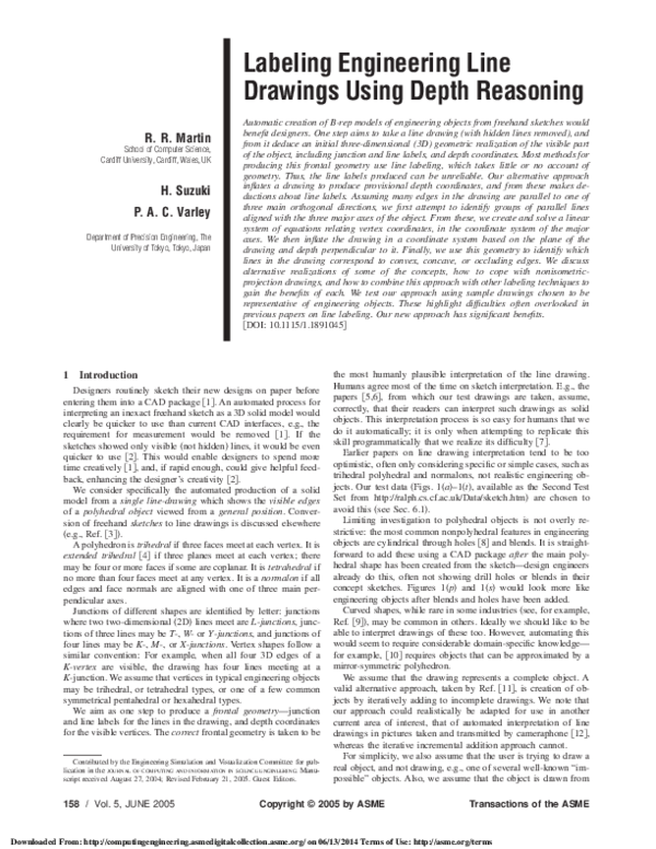 (PDF) Labeling Engineering Line Drawings Using Depth Reasoning
