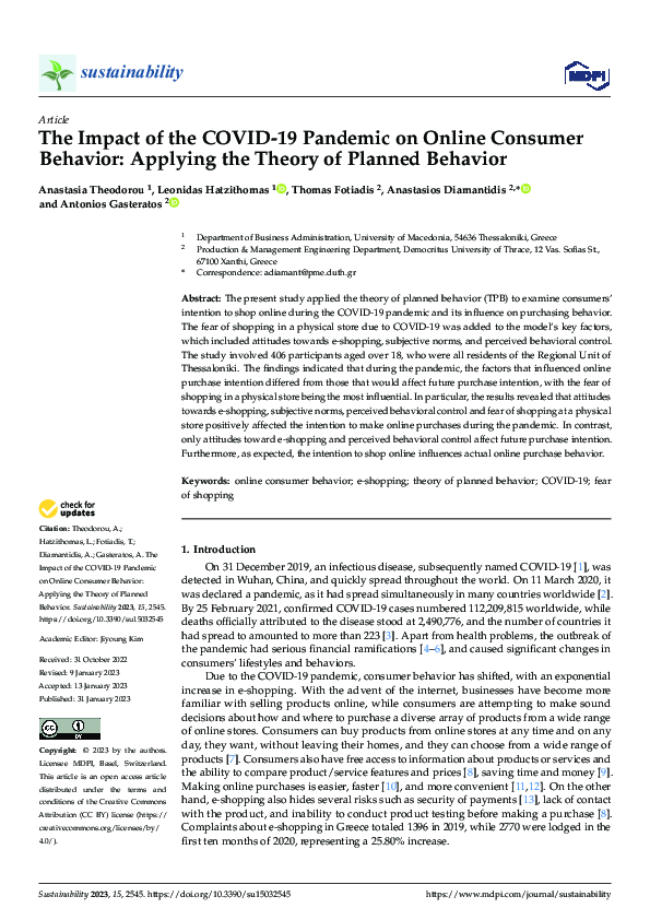 (PDF) The Impact of the COVID-19 Pandemic on Online Consumer Behavior ...