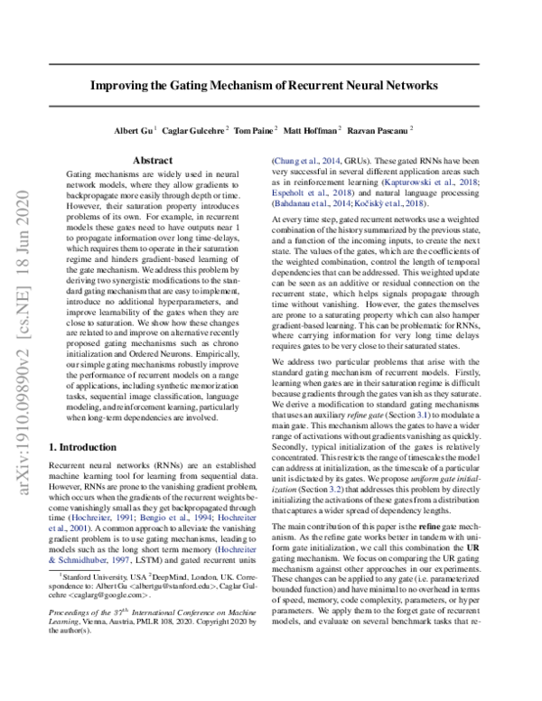 (PDF) Recurrent Neural Networks