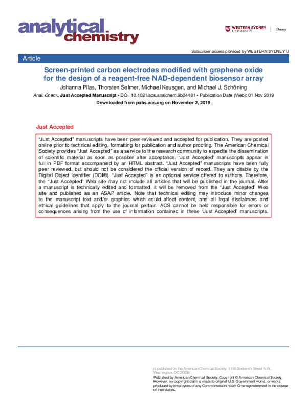 (PDF) Screen Printed Carbon Electrodes Modified with 3D Nanostructured ...