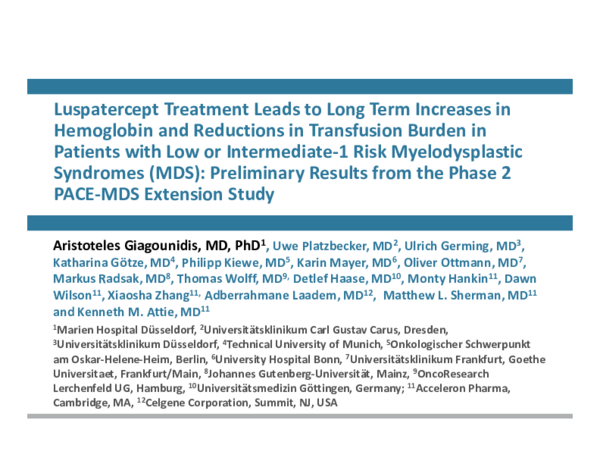 (PDF) Luspatercept Treatment Leads to Long Term Increases in Hemoglobin ...