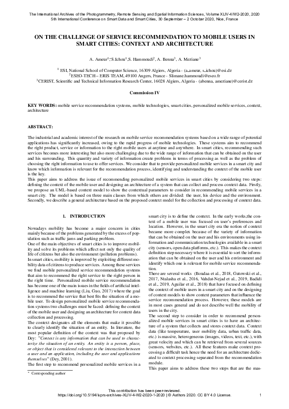 (PDF) On the Challenge of Service Recommendation to Mobile Users in ...