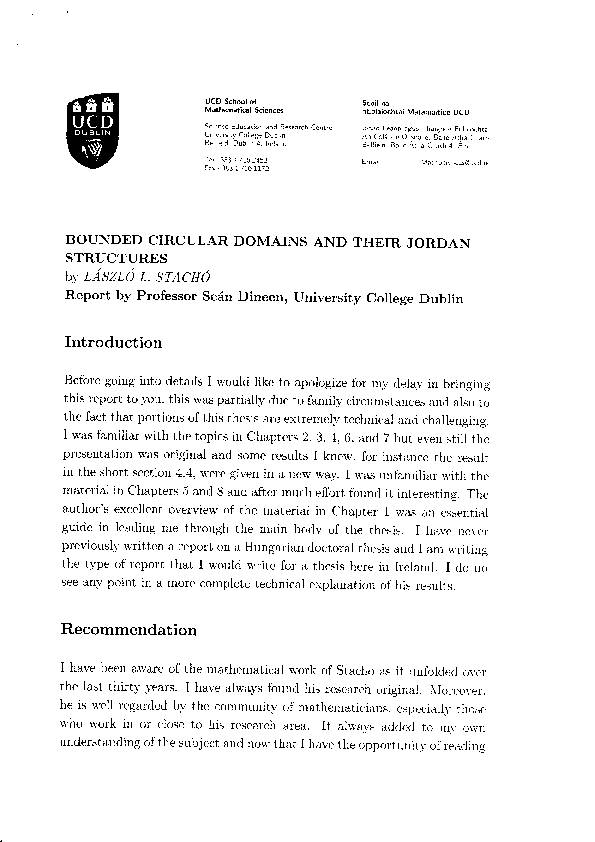 (PDF) Bounded circular domains and their Jordan structures