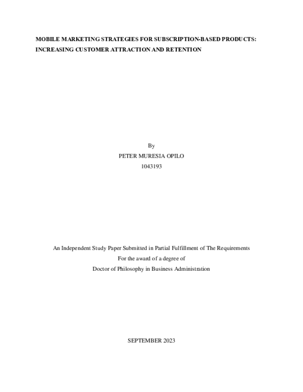 (PDF) PETER OPILO 1043193 INDEPENDENT PAPER. FINAL