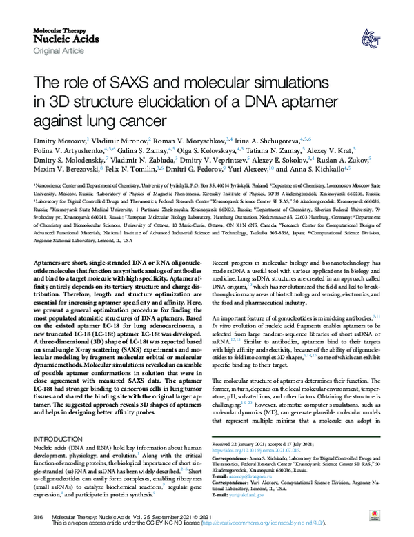 (PDF) The role of SAXS and molecular simulations in 3D structure ...