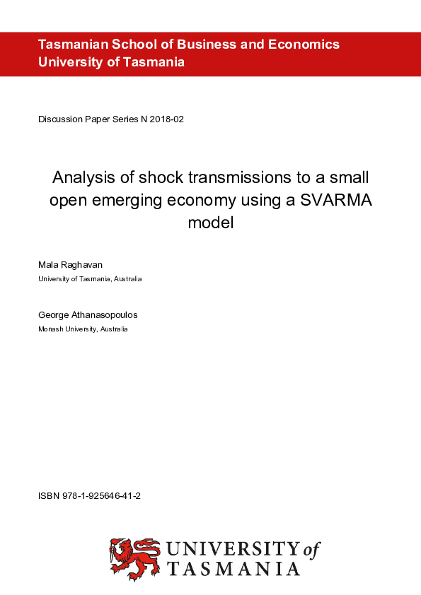 (PDF) Analysis of shock transmissions to a small open emerging economy ...
