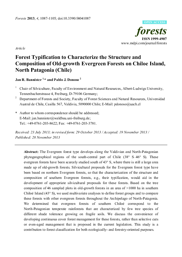 (PDF) Article Forest Typification to Characterize the Structure and ...