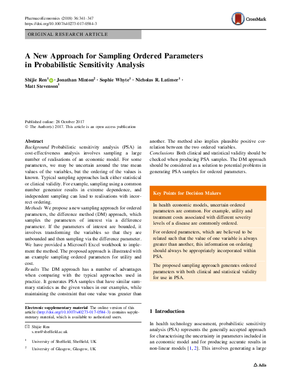 (PDF) A New Approach for Sampling Ordered Parameters in Probabilistic ...