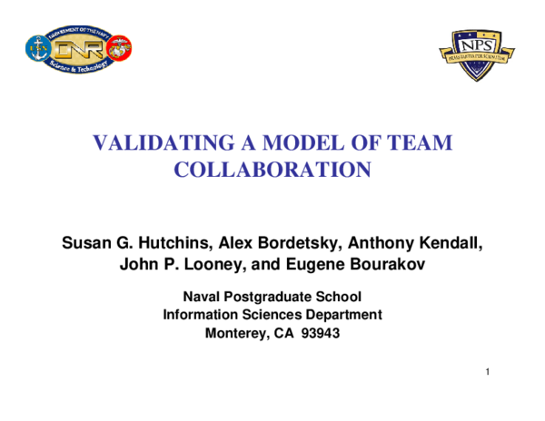 (PDF) Validating a Model of Team Collaboration