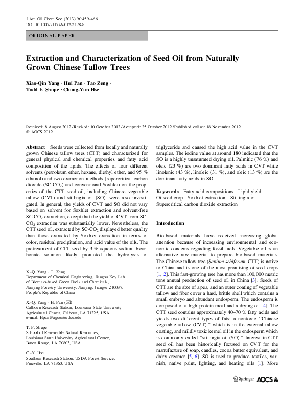 (PDF) Extraction and Characterization of Seed Oil from Naturally Grown ...