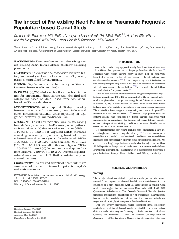 (PDF) The Impact of Pre-existing Heart Failure on Pneumonia Prognosis ...