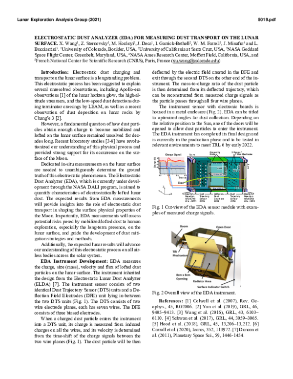 (PDF) Electrostatic Dust Analyzer ( Eda ) for Measuring Dust Transport ...