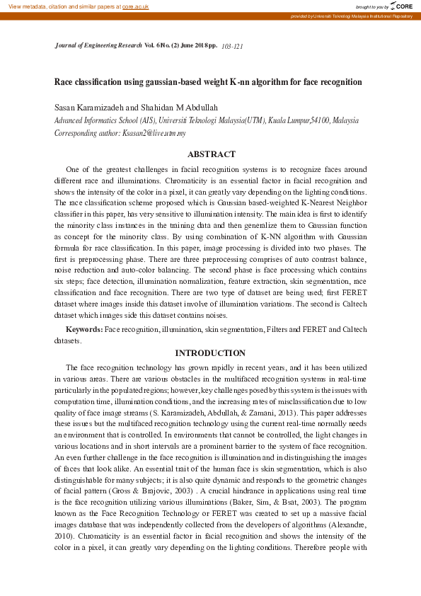 (PDF) Race classification using gaussian-based weight K-nn algorithm ...
