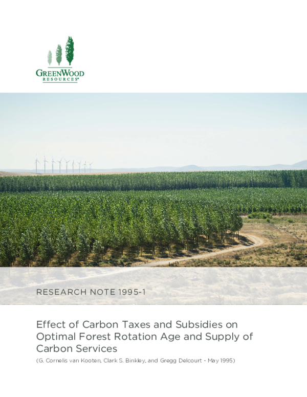 (PDF) Effect of Carbon Taxes and Subsidies on Optimal Forest Rotation ...