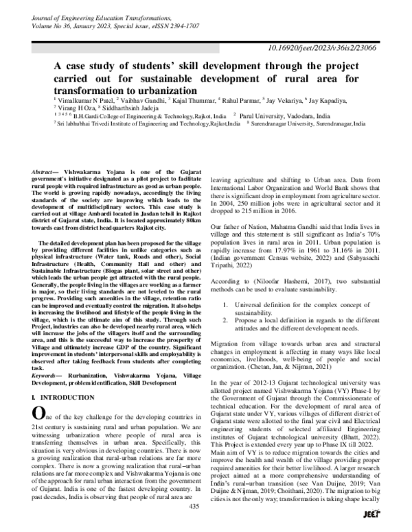 (PDF) A case study of students’ skill development through the project ...