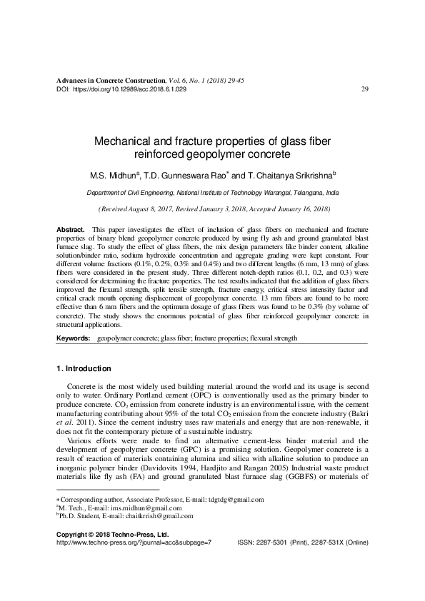 (PDF) Mechanical and fracture properties of glass fiber reinforced ...