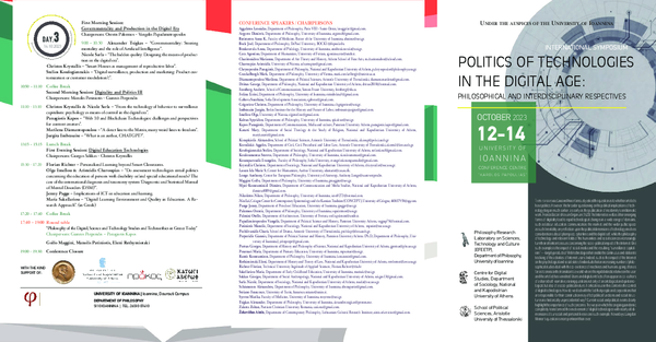(PDF) "POLITICS OF TECHNOLOGIES IN THE DIGITAL AGE" (conference program)