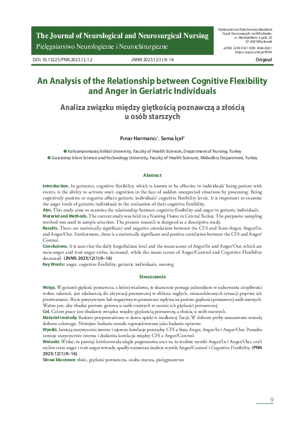 (PDF) An Analysis of the Relationship between Cognitive Flexibility and ...