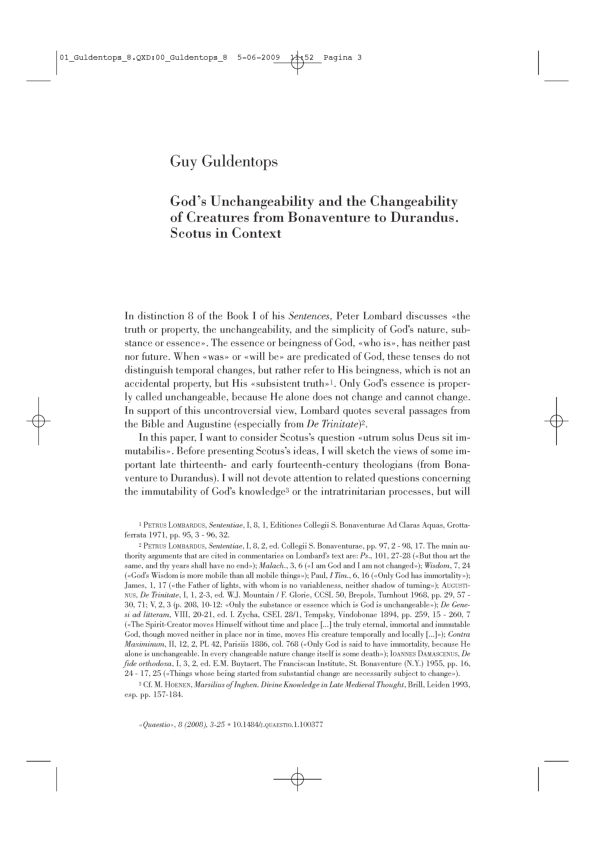(PDF) God’s Unchangeability and the Changeability of Creatures from ...