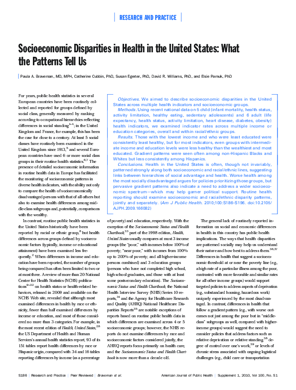(PDF) Socioeconomic Disparities in Health in the United States: What ...
