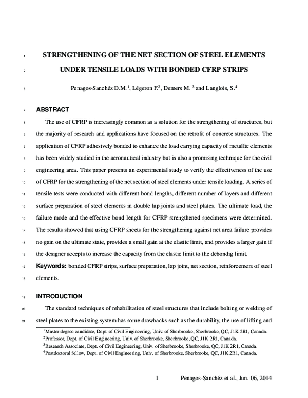 (PDF) Strengthening of the Net Section of Steel Elements under Tensile ...