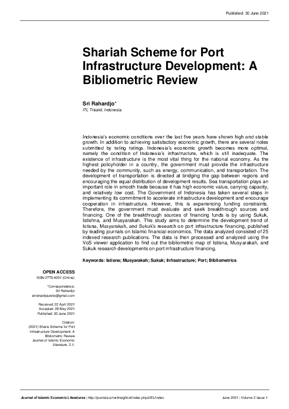 (PDF) Shariah Scheme for Port Infrastructure Development: A ...