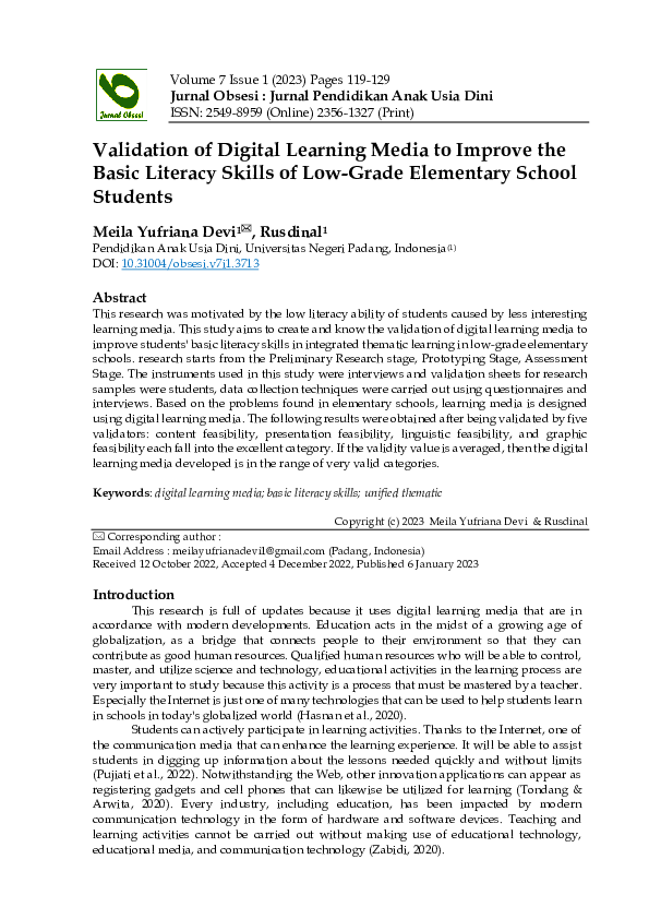 (PDF) Validation of Digital Learning Media to Improve the Basic ...