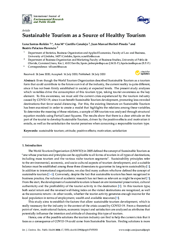 (PDF) Sustainable Tourism as a Source of Healthy Tourism