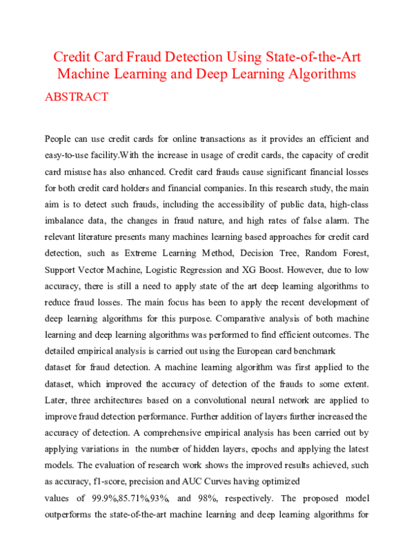 (DOC) Credit Card Fraud Detection Using State-of-the-Art Machine ...