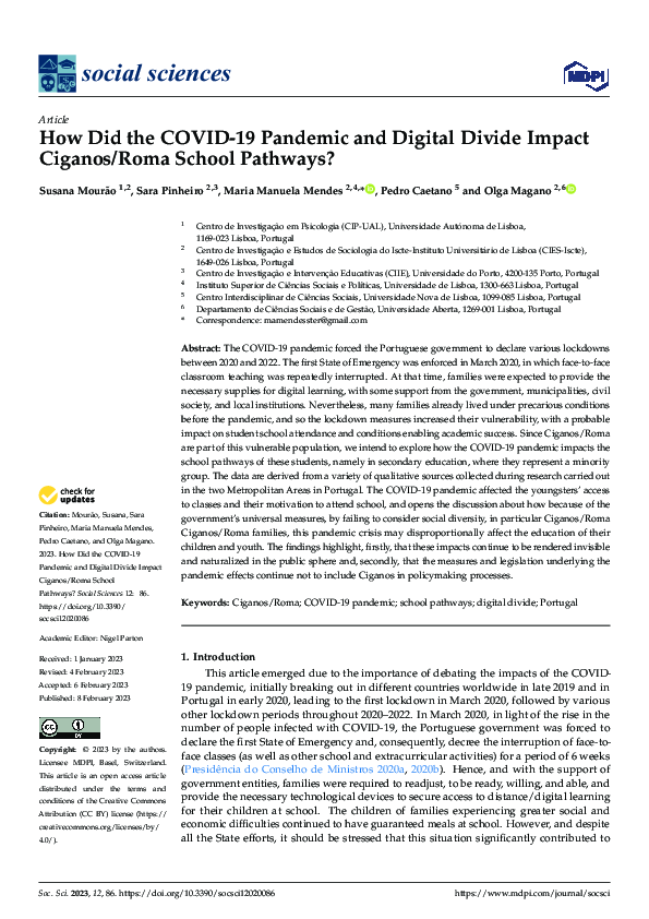 (PDF) How Did the COVID-19 Pandemic and Digital Divide Impact Ciganos ...
