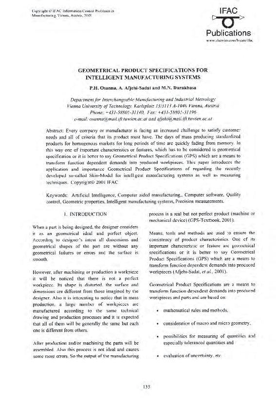 (PDF) Geometrical Product Specifications for Intelligent Manufacturing ...