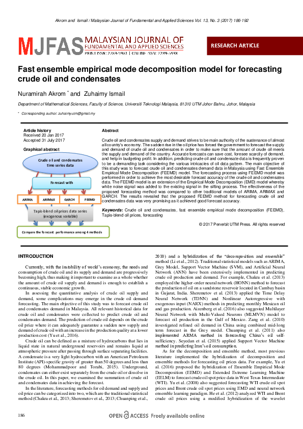 (PDF) Fast ensemble empirical mode decomposition model for forecasting ...