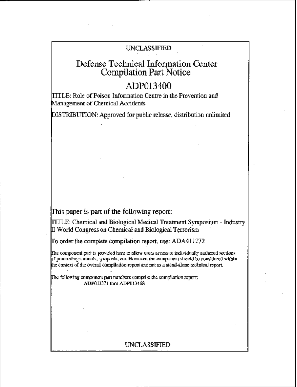 (PDF) Role of Poison Information Centre in the Prevention and ...