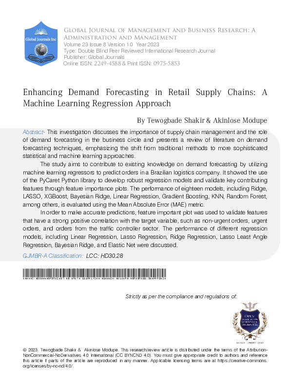 (PDF) Enhancing Demand Forecasting in Retail Supply Chains: A Machine ...