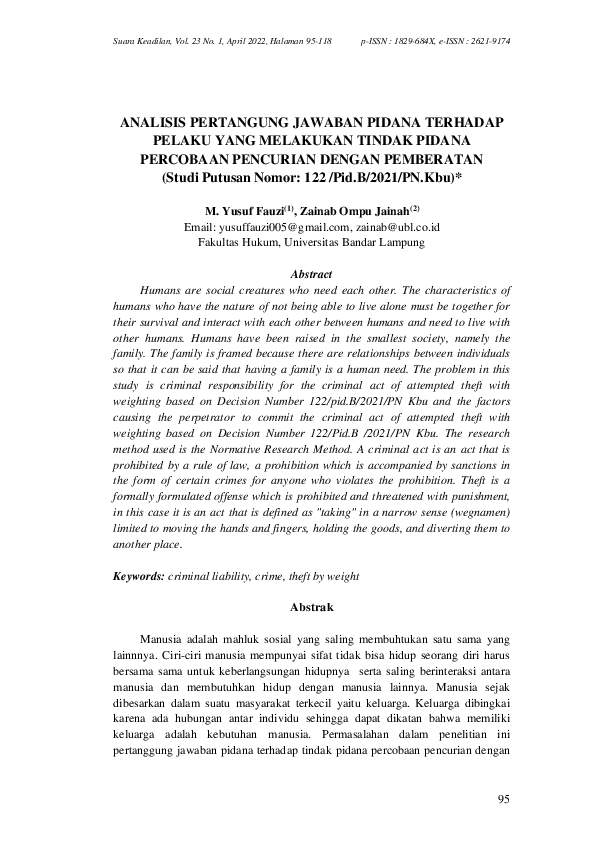 (PDF) ANALISIS PERTANGUNG JAWABAN PIDANA TERHADAP PELAKU YANG MELAKUKAN ...