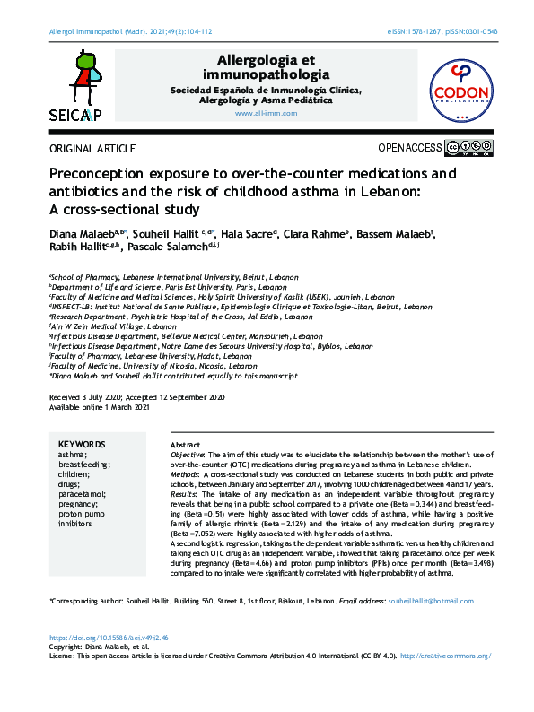 (PDF) Preconception exposure to over-the-counter medications and ...
