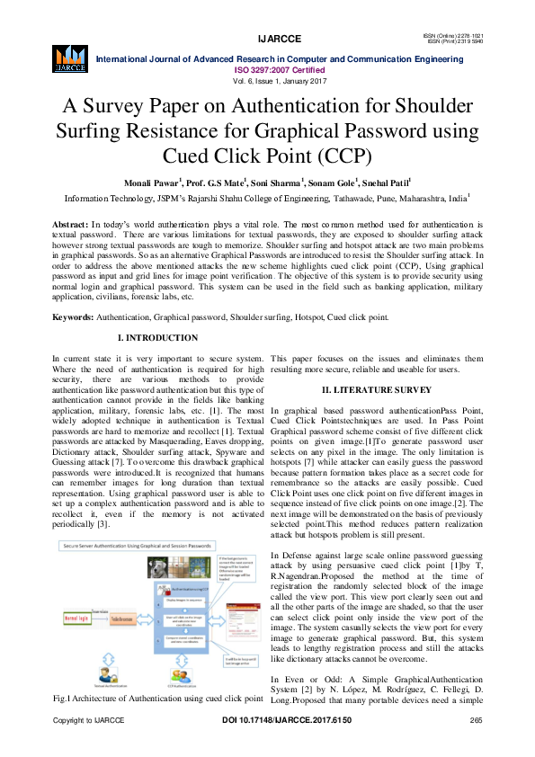 (PDF) A Survey Paper on Authentication for Shoulder Surfing Resistance ...