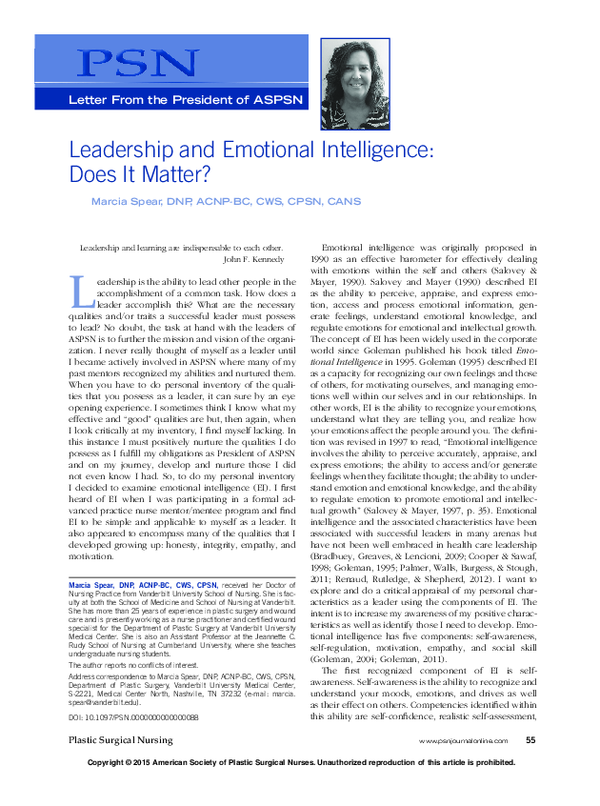(PDF) Leadership and Emotional Intelligence