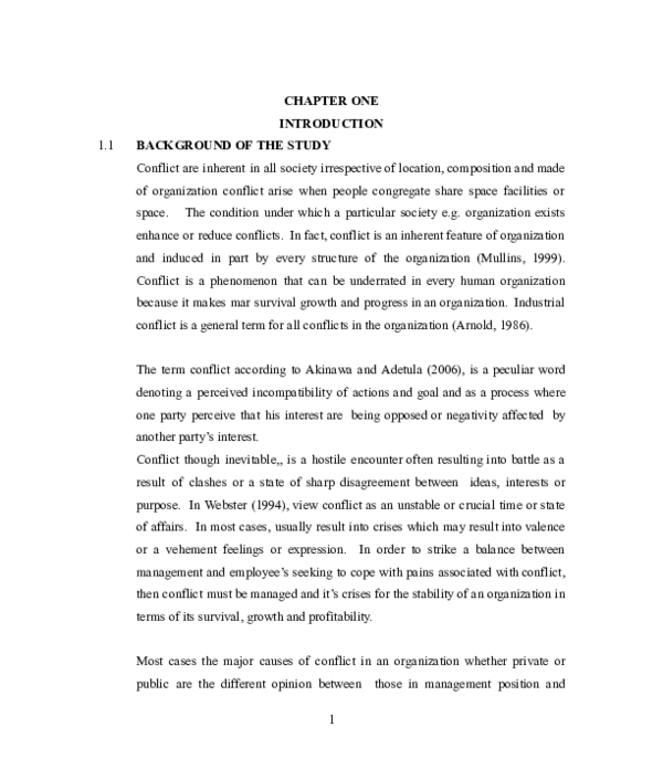 (PDF) Impact of conflict management on organizational performance