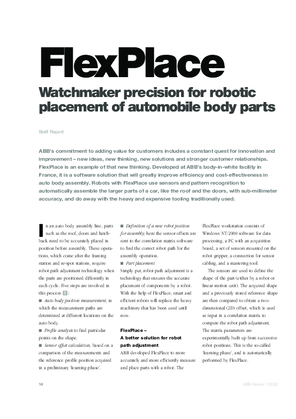 (PDF) FlexPlace: watchmaker precision for robotic placement of ...