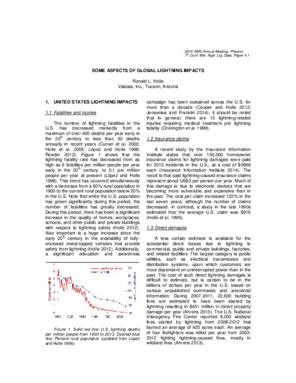 (PDF) Some aspects of global lightning impacts