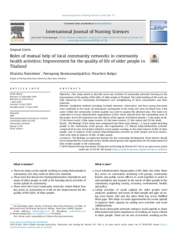 (PDF) Roles of mutual help of local community networks in community ...