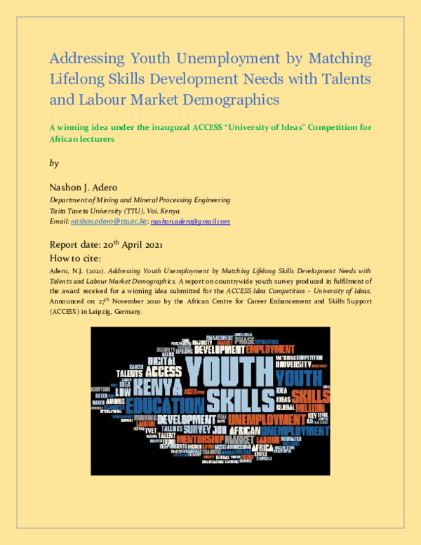 (PDF) Addressing Youth Unemployment by Matching Lifelong Skills ...